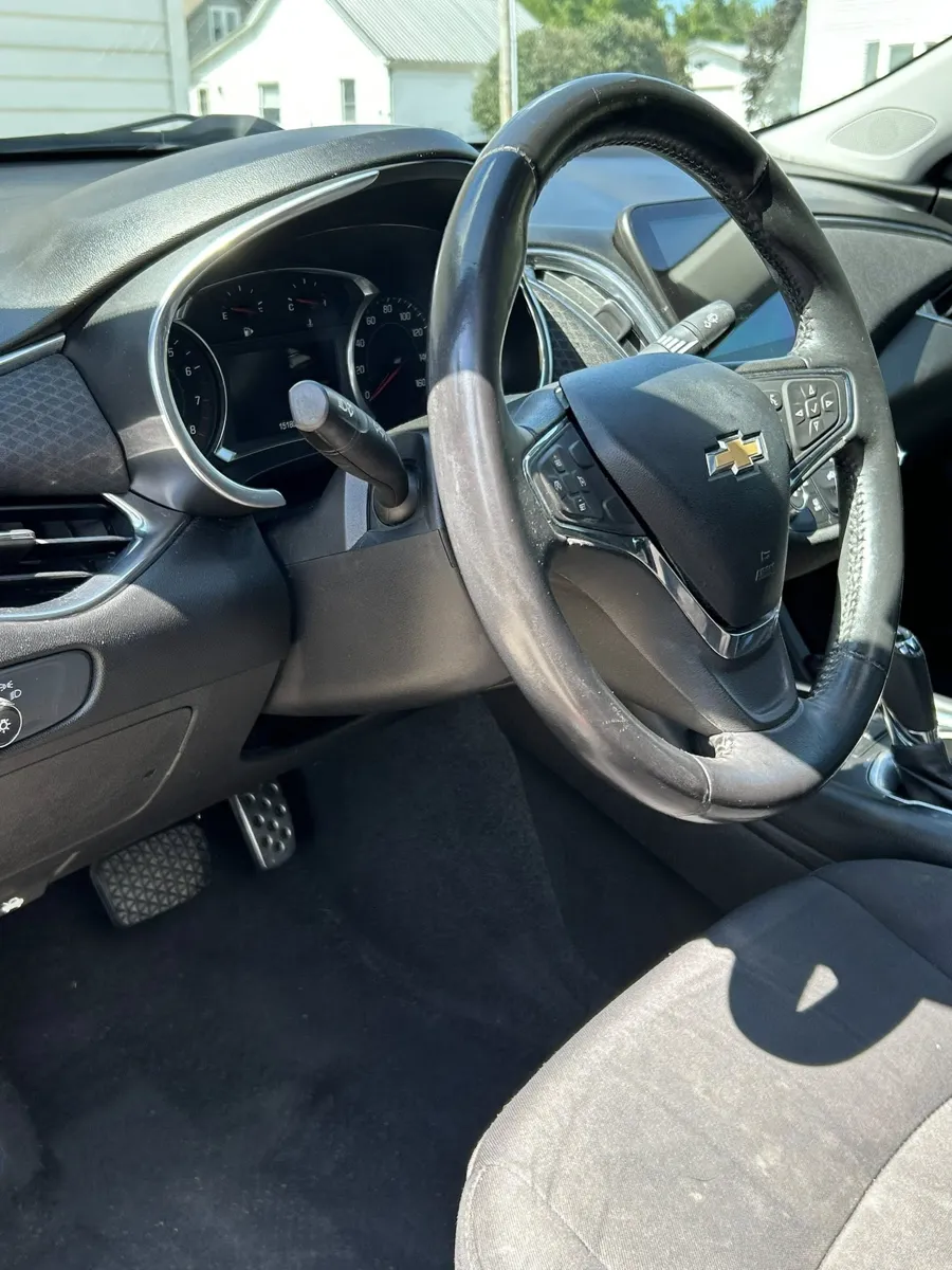 Chevy steering wheel and dash after detailing