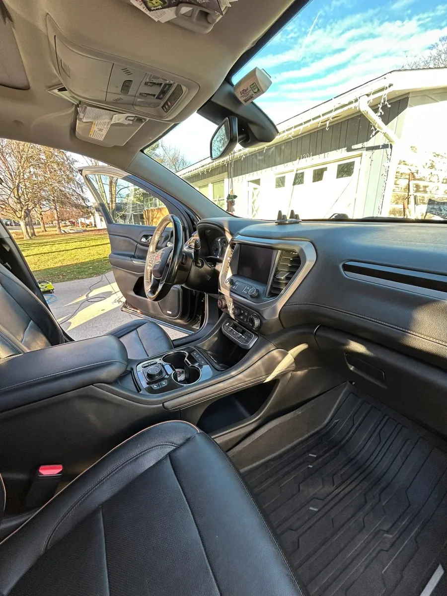 GMC Acadia front interior after detailing